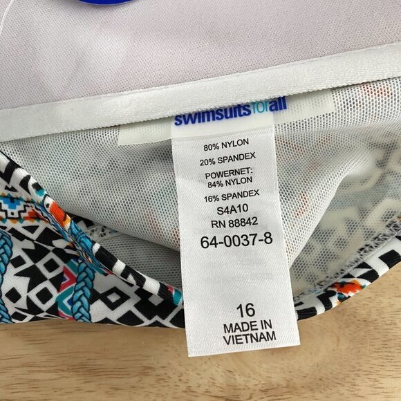 Swimsuits For All Bikini Swim Top Aztec Southwestern Print‎ NWT Women's Size 16 - Picture 8 of 9